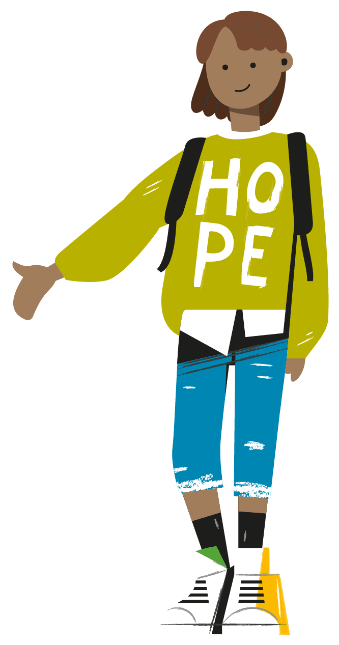 Hope Gesturing Left 1